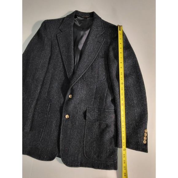 Van Heusen Blazer Suit Jacket Gray‎ Patterned Business Career Size 42R - Picture 11 of 11